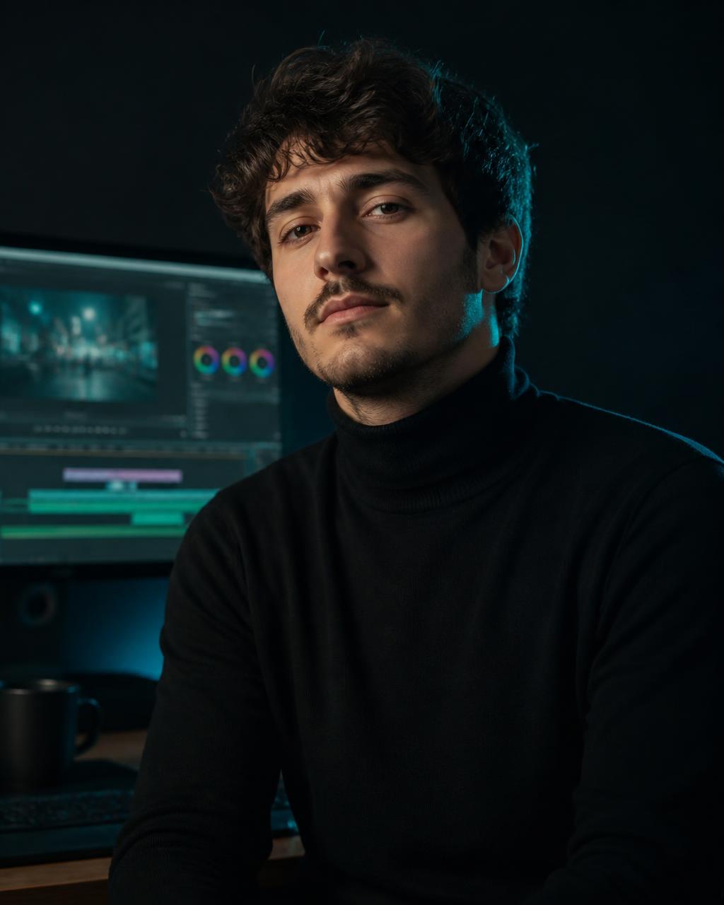 Portrait of Noah Vance in the edit suite
